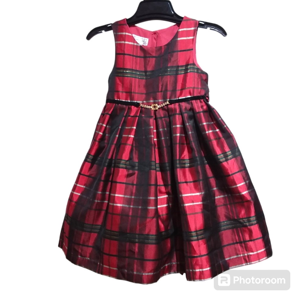 PAPPA & JULIE Girls Tartan Christmas Dress